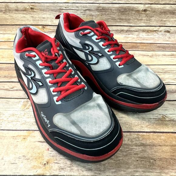 Gdefy Mens Black Red Gray Gravity Defyer Walking Shoes Sneakers Size 11 - Picture 1 of 11